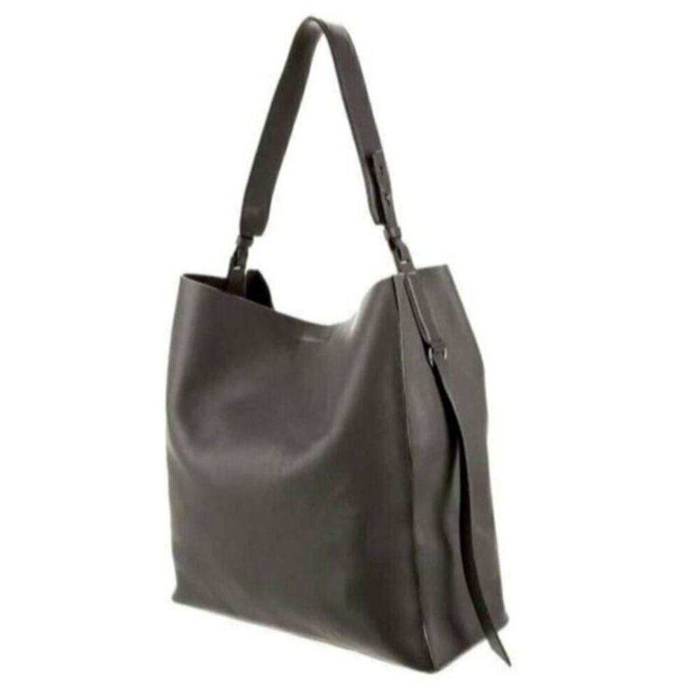 All Saints Paradise N/S Tote Gray Leather - Picture 11 of 11
